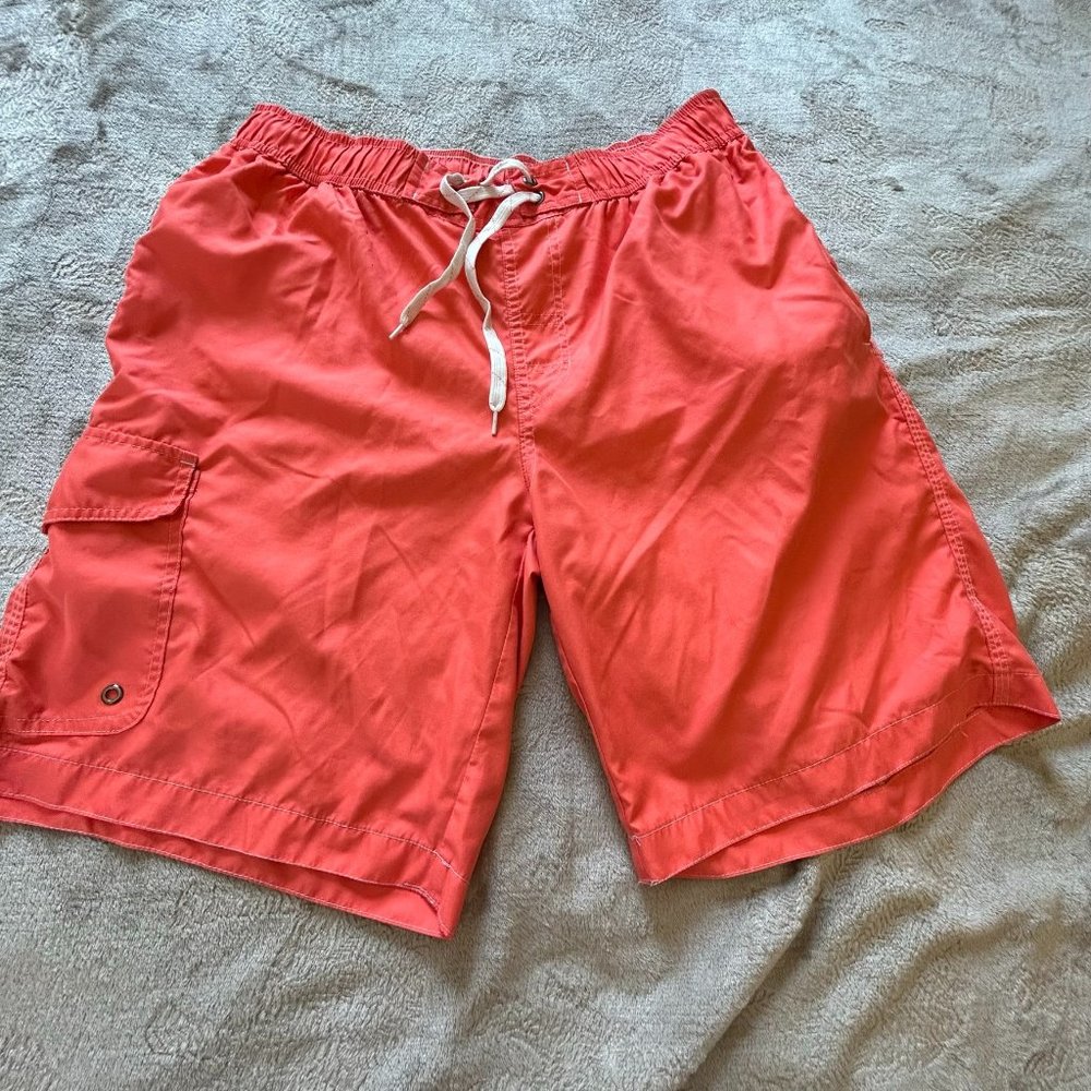 St. John's Bay coral men's swim shorts Size L